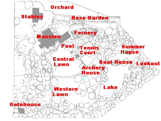 Map of Rippon Lea grounds