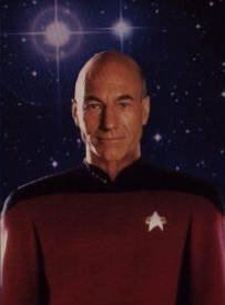 Movie Still, Patrick Stewart in Star Trek Insurrection, Festivale film reviews; STinsurrection.jpg - 6261 Bytes