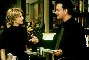 Movie still, Meg Ryan and Tom Hanks in You've Got Mail, Festivale film reviews section; youvegotmail.jpg - 19857 Bytes