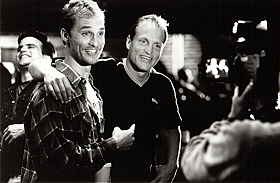 Movie still, Matthew McConaughey and Woody Harrelson in EDtv; Festivale film reviews section; edtv3.jpg - 8508 Bytes