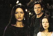 Movie still, Liam Neeson, Catherine Zeta-Jones, Lili Tyler in The Haunting, Festivale film reviews section