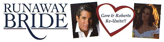 Movie, Richard Gere and Julia Roberts in Runaway Bride, Disney; Festivale online magazine, film reviews section; runawaybride.jpg - 19600 Bytes