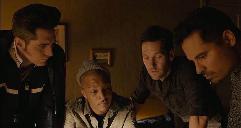 Michael Peña, Paul Rudd, T.I., and David Dastmalchian in Ant-Man (2015) Marvel Studios;800x426