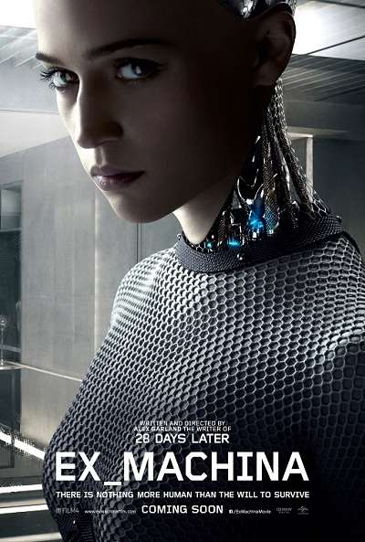 movie poster, Ex Machina, Festivale film review; 400x593