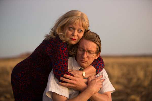 movie still, Jackie Weaver and David Wenham in GOLDSTONE, Festivale film review; 600x400