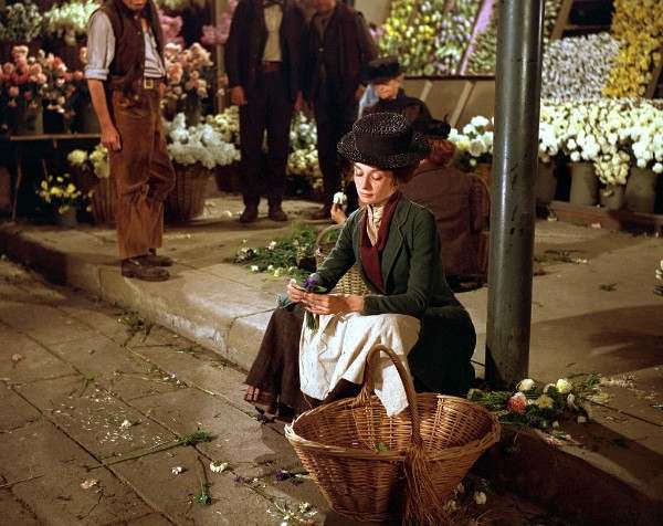 movie still, Audrey Hepburn in MY FAIR LADY, Festivale film review; 600x476