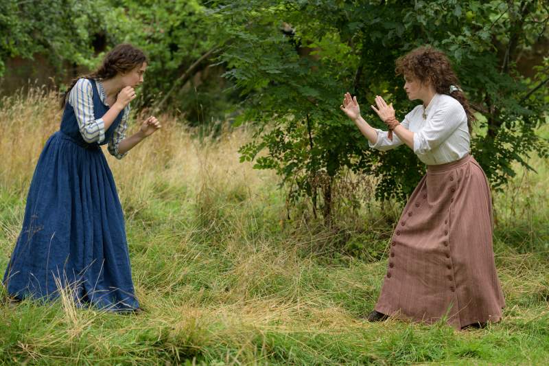 Millie Bobby Brown and Helena Bonham Carter in Enola Holmes  (c) 2020 Legendary;800x533