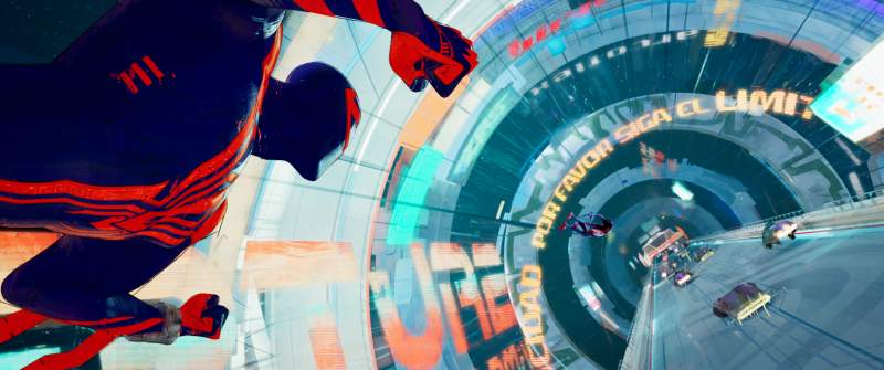 Spider-man Across the Spider-Verse Part one, movie still, cel;800x335