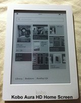 Kobo Aura HD Home Screen; 160x202