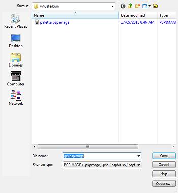 PaintShopPro X6 Save As pspimage; 350x380