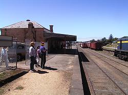 Daylesford steam train station; 250x187